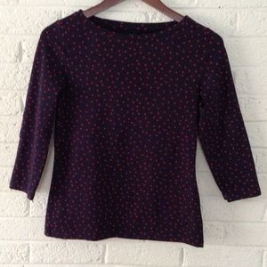 Talbots polka dot top