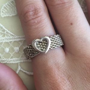 Mesh Tiffany heart ring!