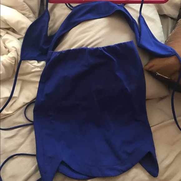 A beautiful blue dress two piece set - Picture 3 of 4