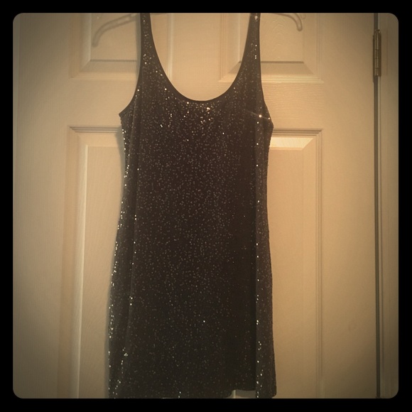 Express long sequin tank