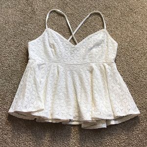 Peplum crochet top