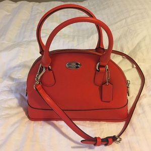 Coach Cora Domed Satchel Mini - Orange -bundle