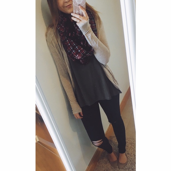 light weight long open cardigan