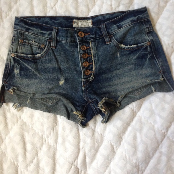 Free people denim shorts