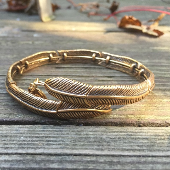 Alex + Ani Feather wrap bangle