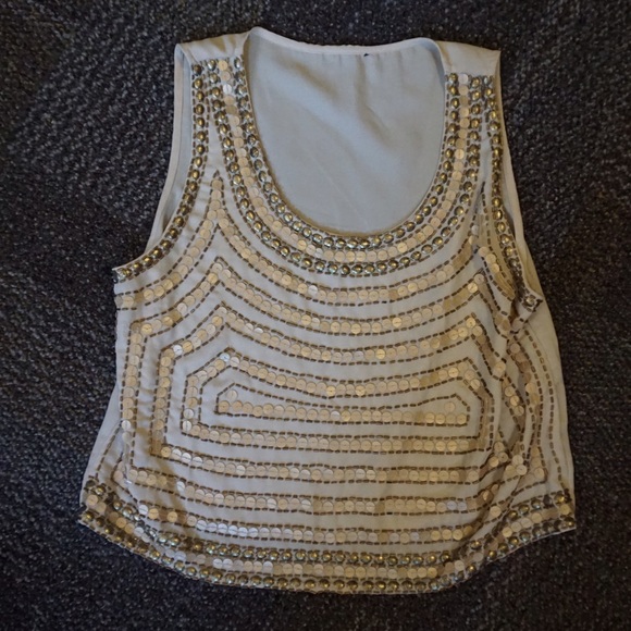 Gold crop top