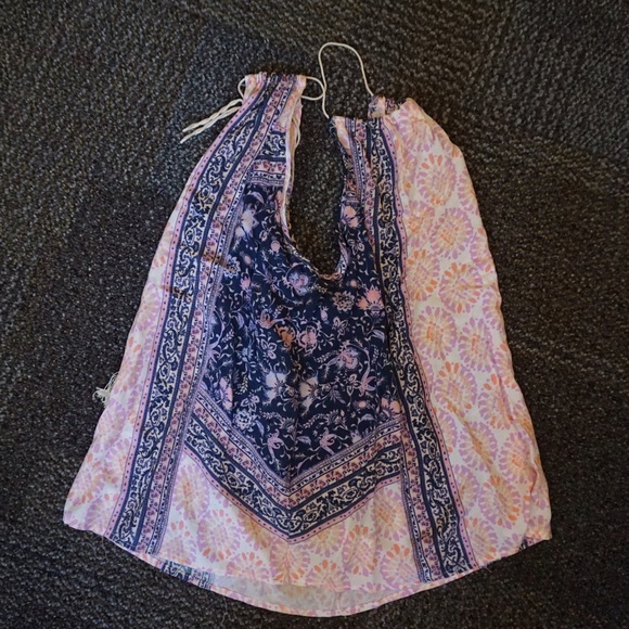 Pink and purple Bohemian halter top