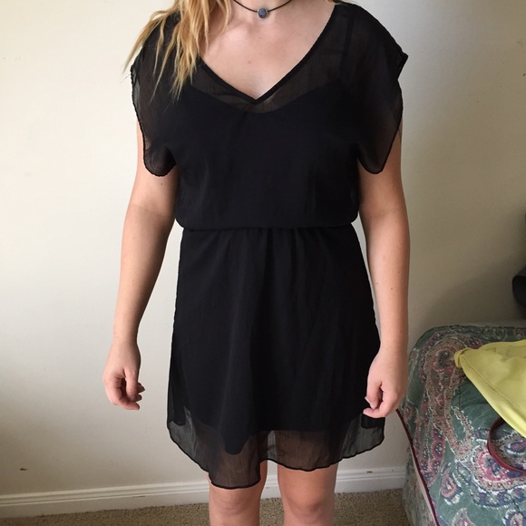 Black mesh dress