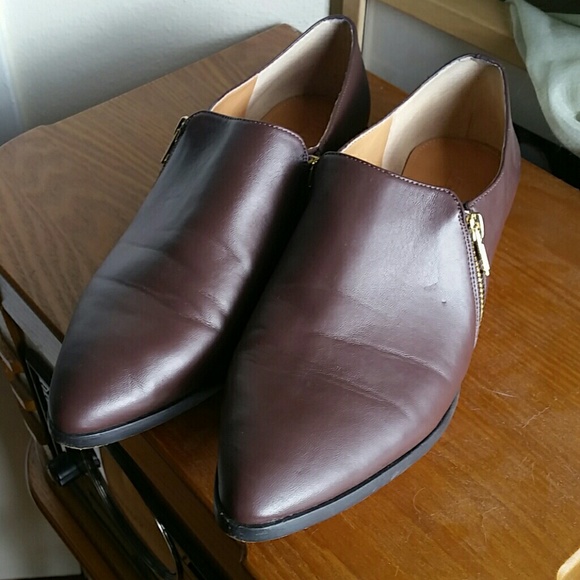 J.Crew Factory leather loafers with zip detail