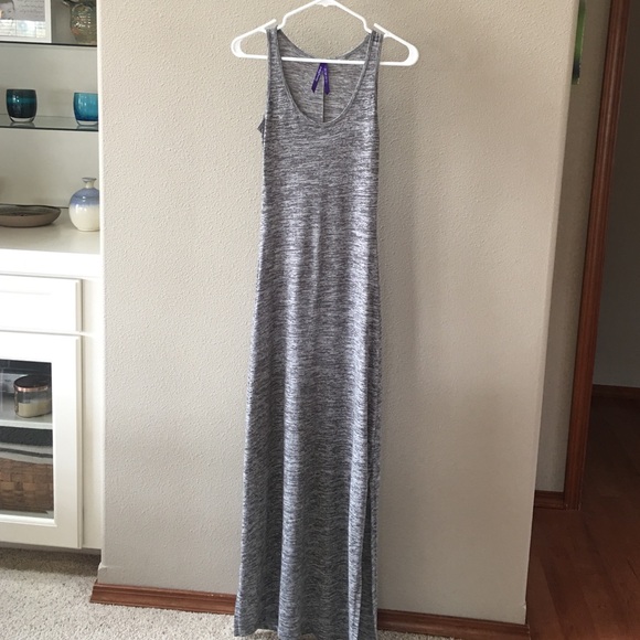 Seraphine Gray Space Dye Knit Maternity Maxi Dress