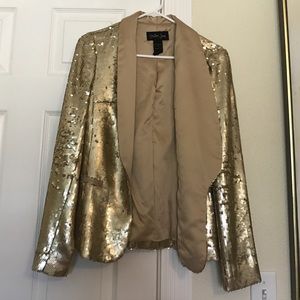 Gold sequin blazer