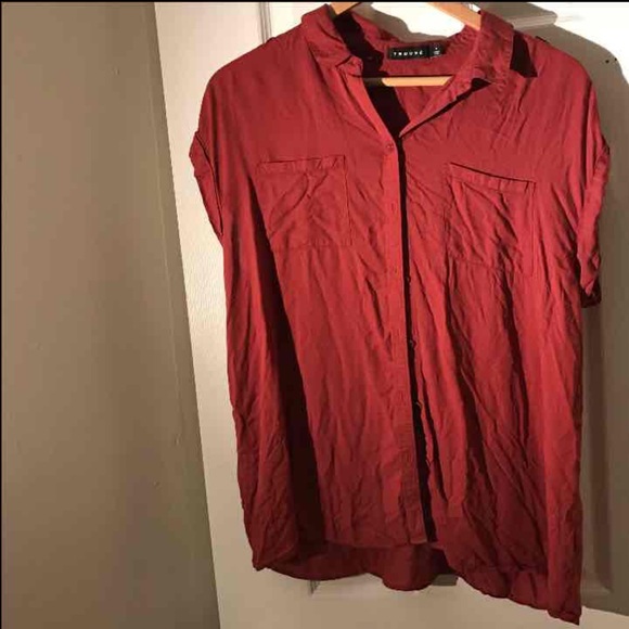 Orange Trouve button shirt