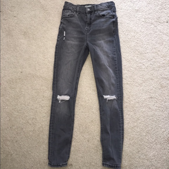 Topshop grey ripped pants