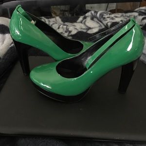 Brand new green and black heels