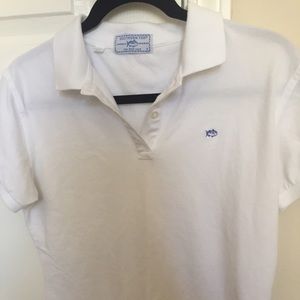 Southern Tide - short sleeved white polo