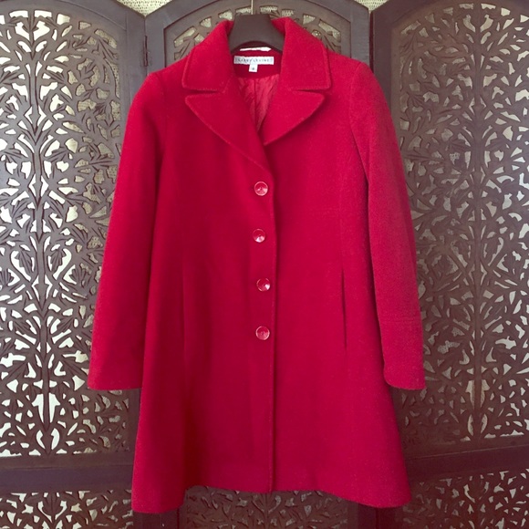 Classy Red Wool Coat