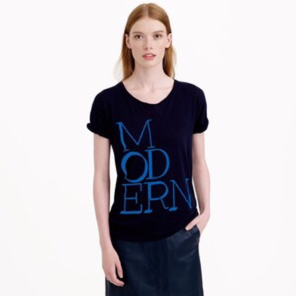 J. Crew - Navy Modern Graphic Tee - Picture 1 of 4