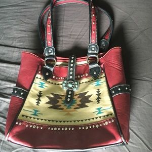 Montana West Purse Navajo Print and Leather