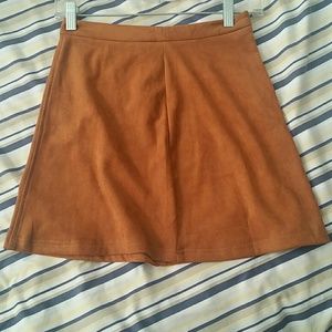 Suede skirt