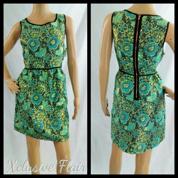 New Metallic Jacquard Dress - Picture 3 of 6