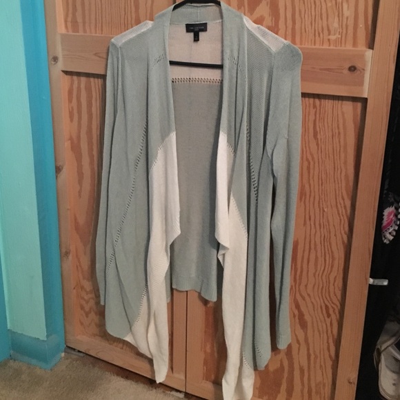 Green & White Cardigan