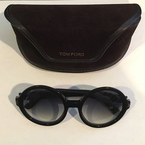 Tom Ford Juliet Round Sunglasses - Black