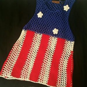 Crochet American flag top