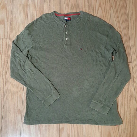 Sold Army Green Tommy Hilfiger Cotton Shirt XL