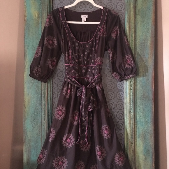 Anthropologie Viola Dress retro fall size 6