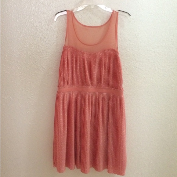 Nice light pink and small white polkadot dress