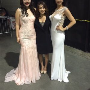Pink gown or white gown