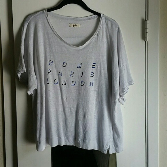 Madewell linen Rome, Paris, London t-shirt