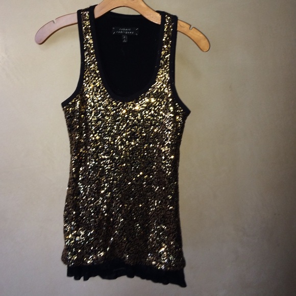 Robert Rodriguez gold sequence top size small - Picture 16 of 17