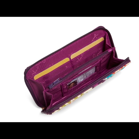 Vera Bradley Bags - Vera Bradley Accordion Wallet Plum Crazy NWT Vera Bradley Bags - Vera Bradley Accordion Wallet Plum Crazy NWT