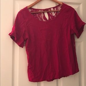 Lace Red Shirt