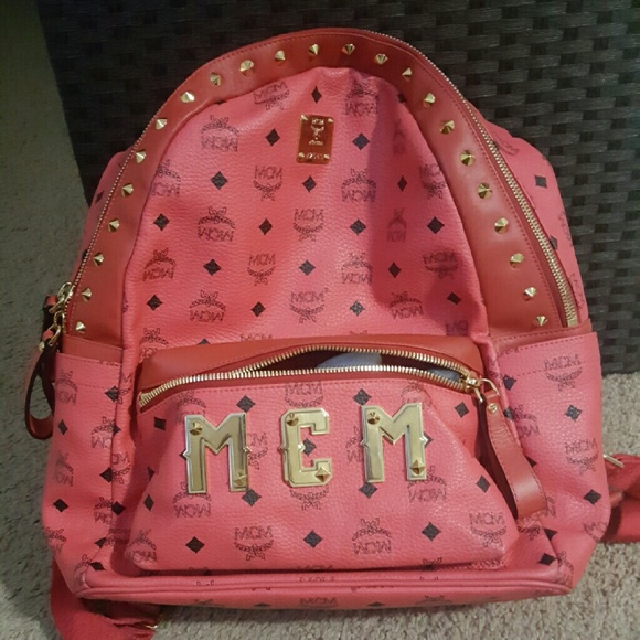 MCM STUDDED LEATHER BACK PACK - Picture 3 of 3