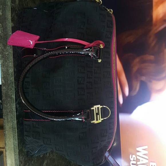 Authentic black and pink Fendi bag