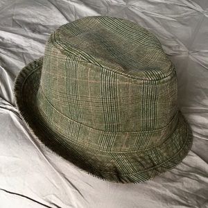 Green Plaid Fedora