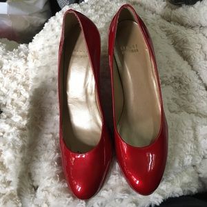 FLASH SALE Stuart Weitzman Red Patent Pump Size 7m
