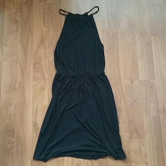 Black halter dress