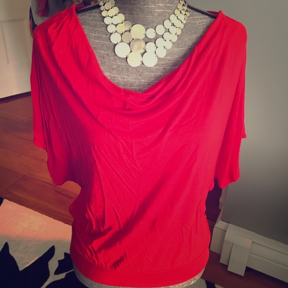 Cotton- Lycra Red top