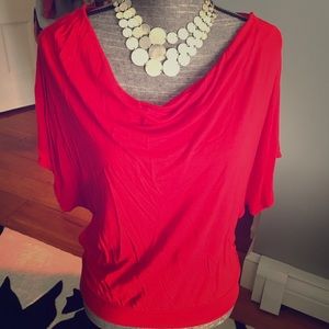 Cotton- Lycra Red top