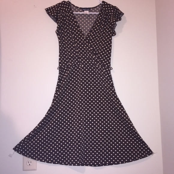 wet seal low cut/ polkadot dress