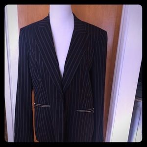 Michael Kors pin striped navy jacket size 14