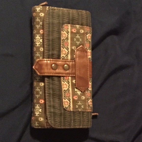 Brown Patterned Wallet