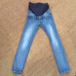 Maternity jeans- skinny, low rose ankle denim