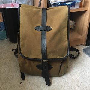 Filson Tin Cloth Backpack (w laptop pouch &polish)