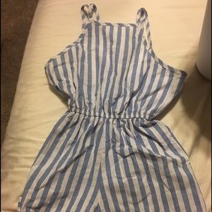 Pinstriped romper