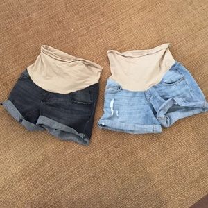 Maternity denim shorts and Gap denim
