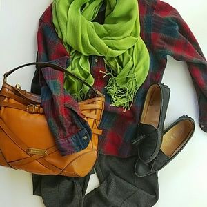 Vintage plaid wool shirt